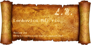 Lenkovics Móric névjegykártya